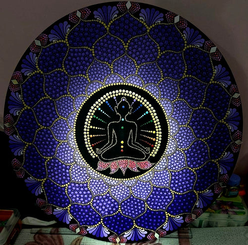 Mandala Art Meditation Painted Canvas