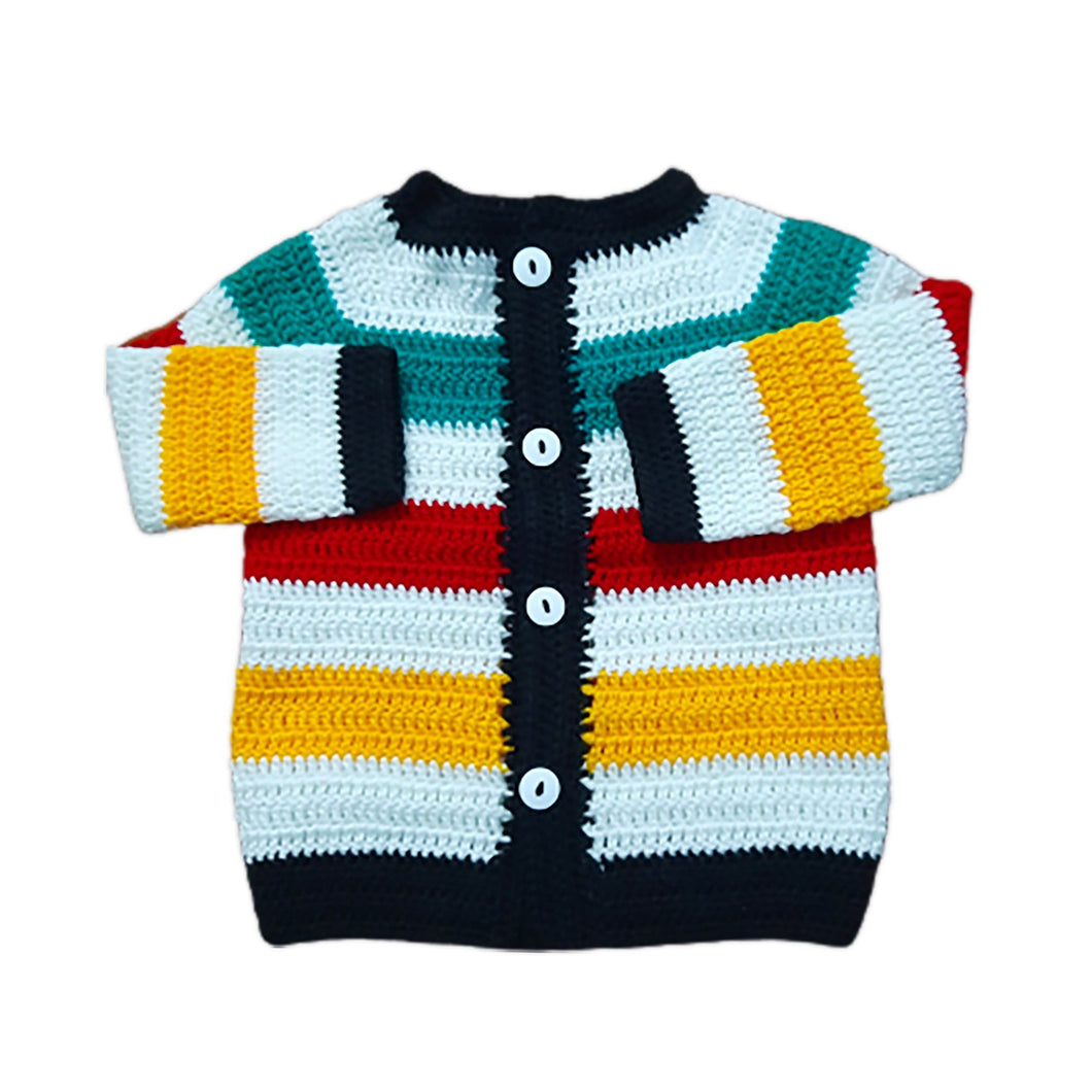 Multi-Colour Crochet Baby Jacket Woolen AnshuMalini 