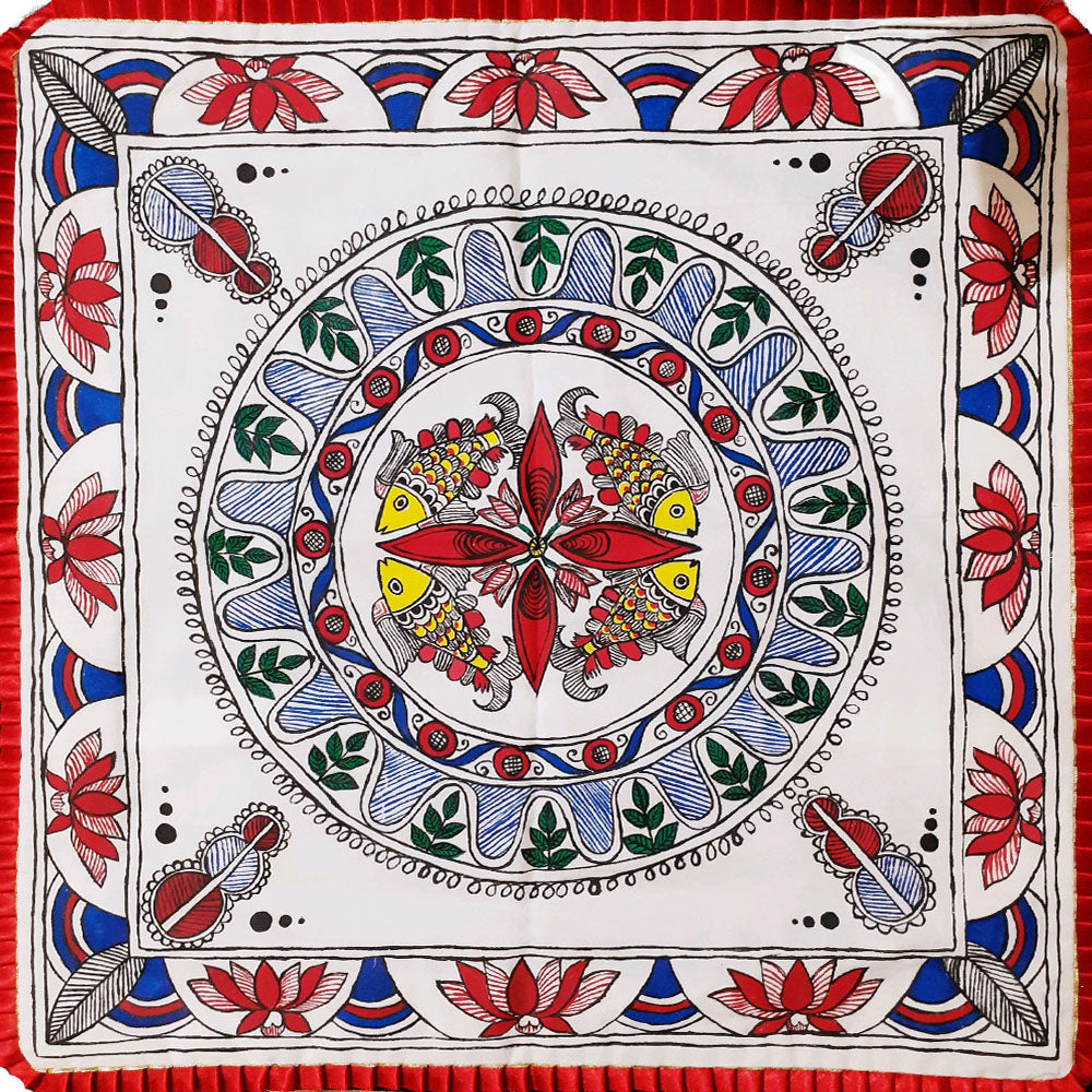 Madhubani handmade cousion cover