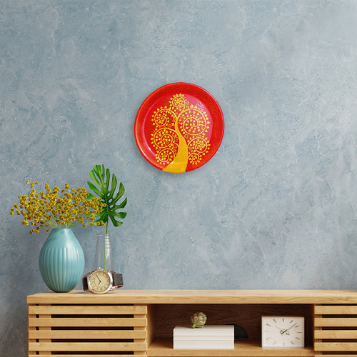 Tree of Various Pathways Hand-Painted Wall Plate