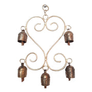Gathered S shape Vine Chime Copper Chandelier