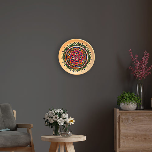 Mandala Design Terracotta Wall Plate