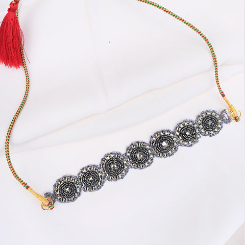 Antique Look Hand Embroidered Choker Necklace