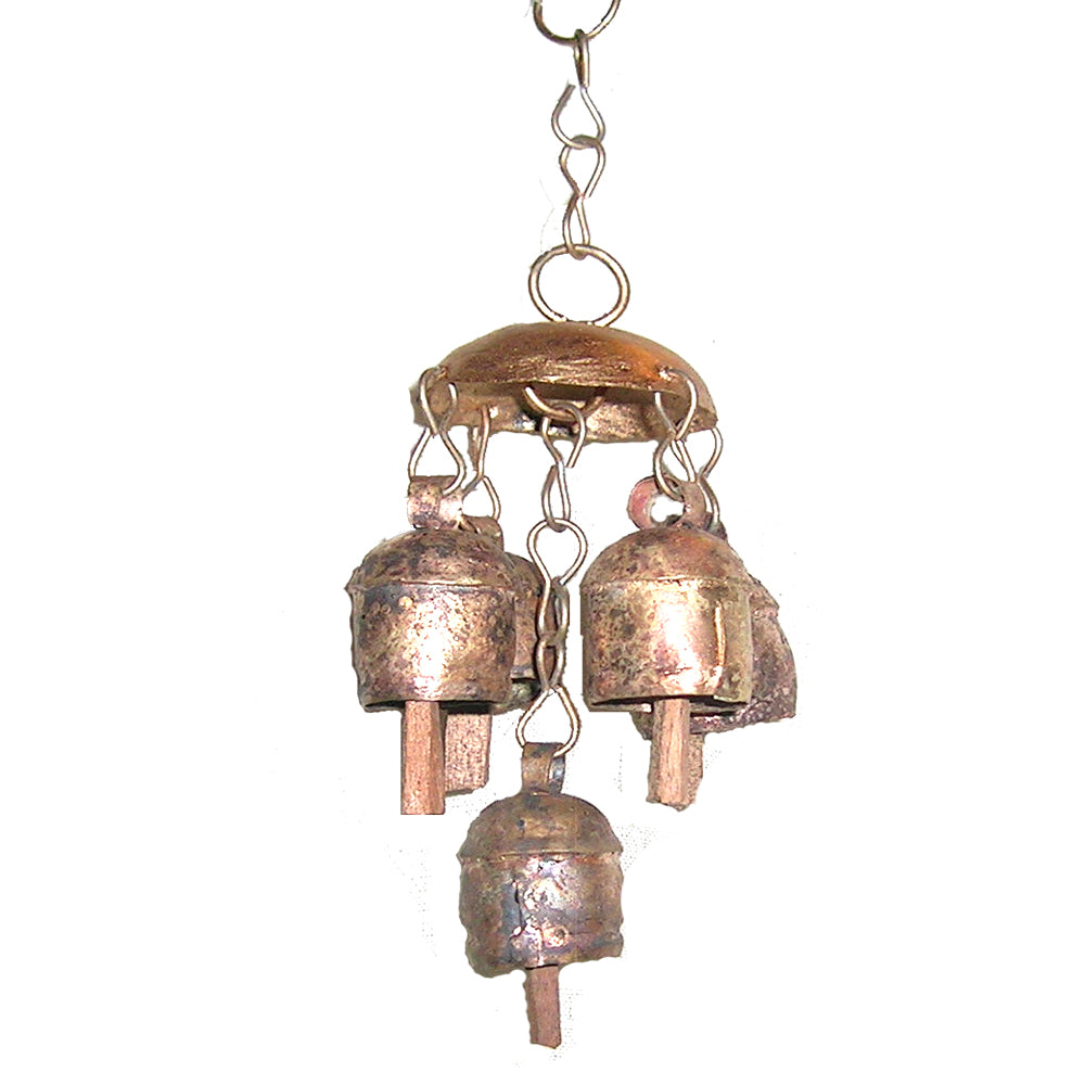 5 bell Copper Chandelier