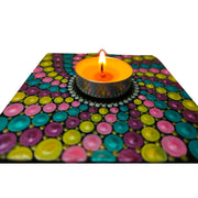 Handpainted Wooden Tealight Stand Home Decor