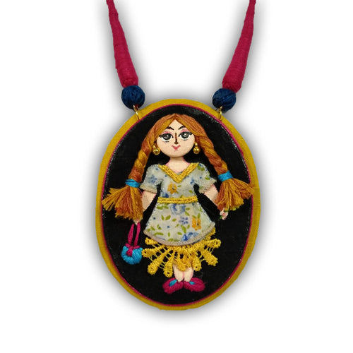 Handmade Doll Double French Braid Pendant, A Perfect Gift for Your Daughter.