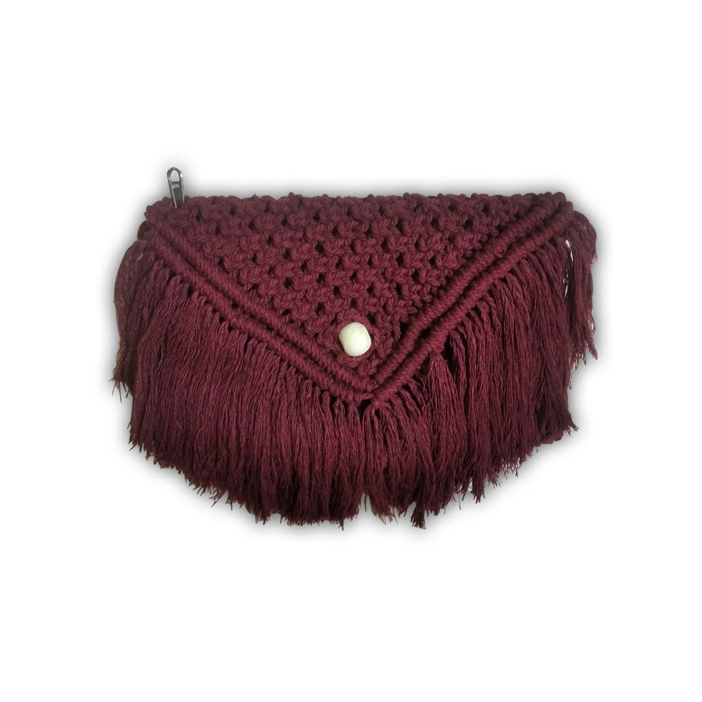 medium bag hand handle handbag vintage satchel boho fashion brand pearl  macrame - SellersHub.io