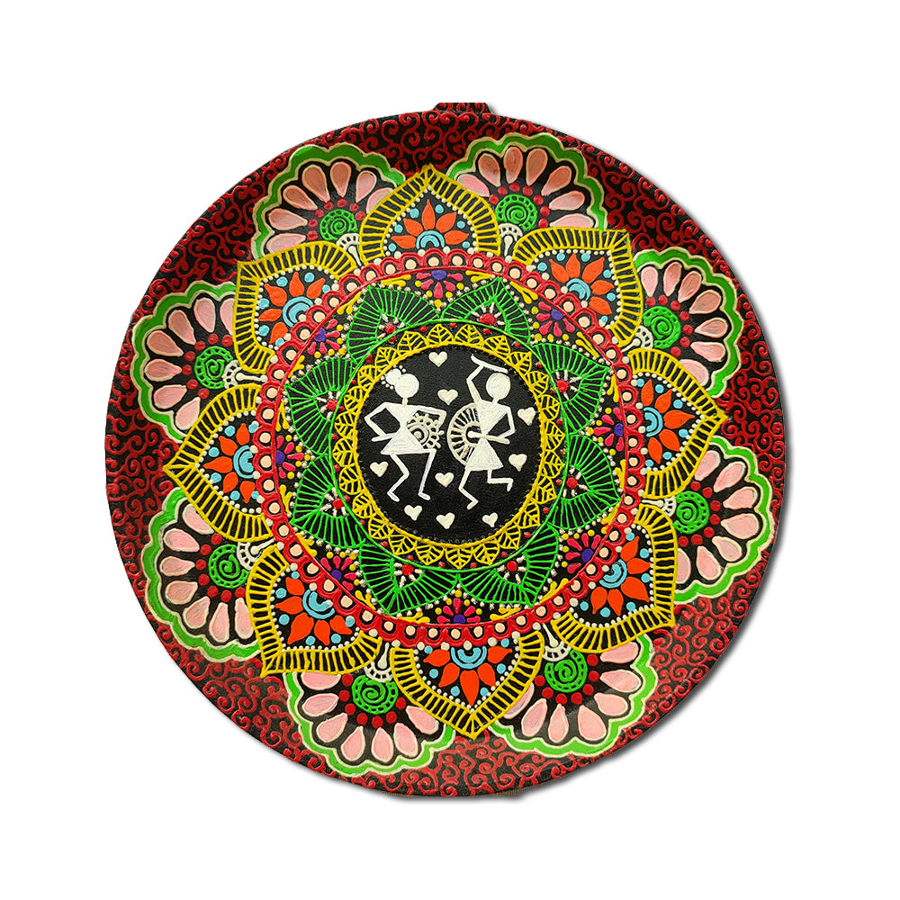 Colorful Mandala with Warli Wall Hanging