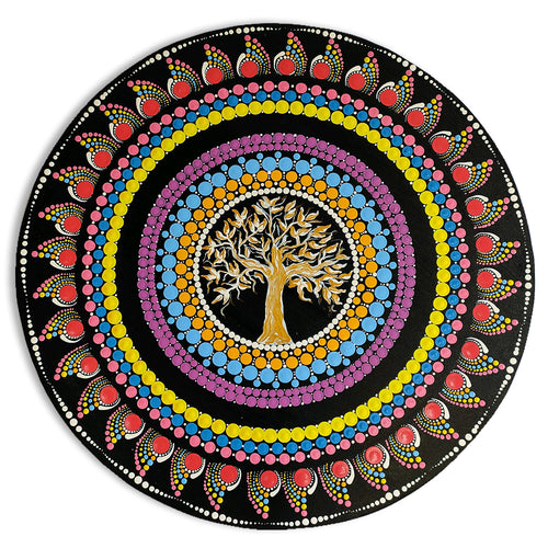 Tree of Life Dot Mandala art Wall Decor.