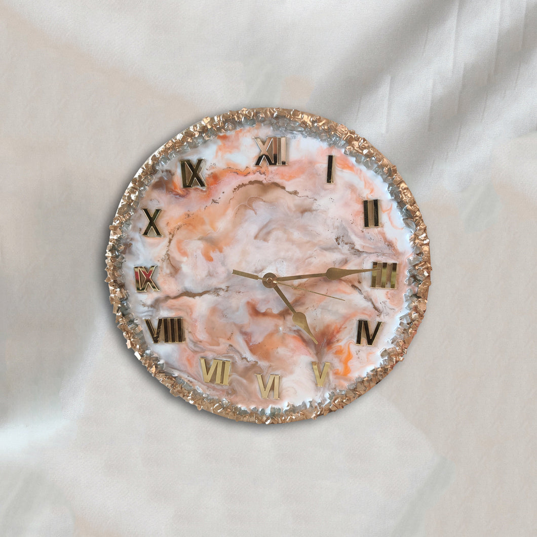 Resin Marble Effect Wall Clock