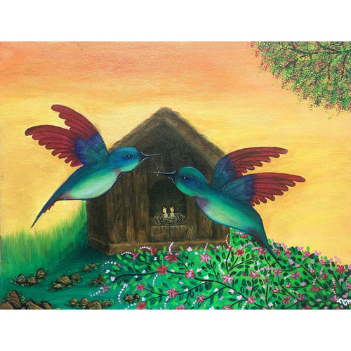 Canvas Painting - Feather Love Hand Paintings NehaNira 