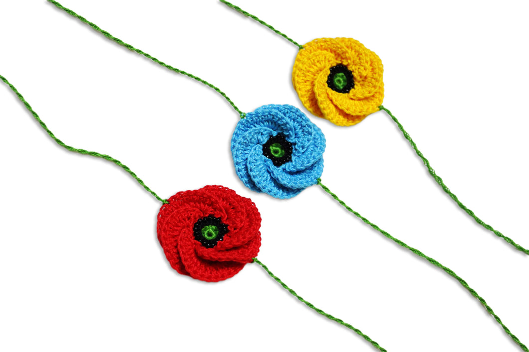 Flower Crochet Rakhi Rakhi LILTPreeti 