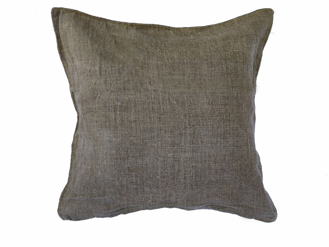 Golden brown washed soft Linen cushion cover Cushion Cover Mytr 