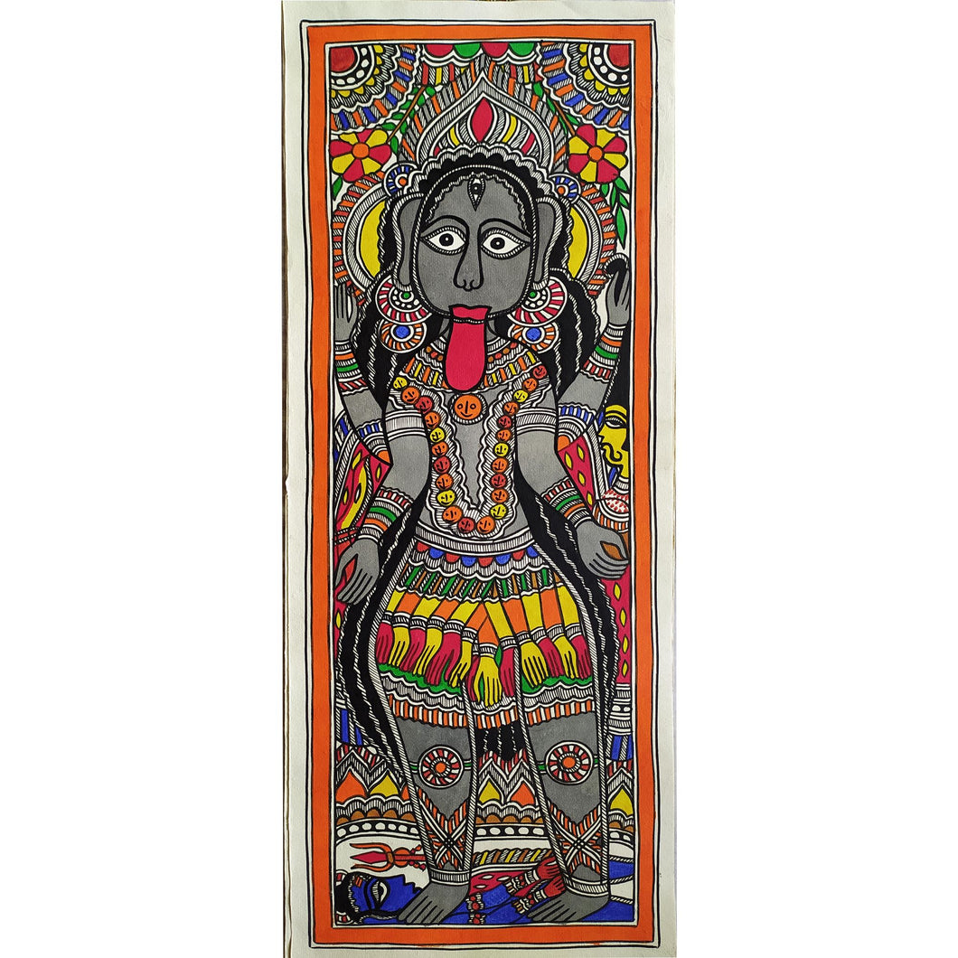 Ma Kali Madhubani & Mithila Painting Hand Paintings SJHAMITHILA 