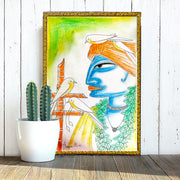 Krishna Dry Pastel Painting