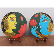 Radha Krishna Painting with Easel Stand