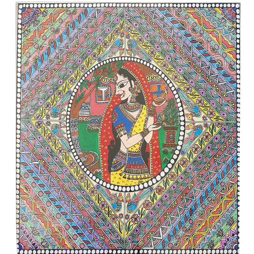 Tulsi Pujan Madhubani Painting
